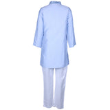 Rang Light Blue Mirror Work Kurta Pyjama Set