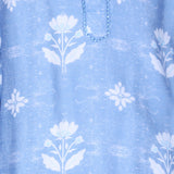 Rang Sky Blue Floral Printed Kurta Pyjama Set