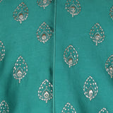 Rang Beige & Green Embroidered Nehru Jacket Kurta Pyjama Set