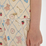Choupette Elegant Printed Set With Laces Blouse & Pants