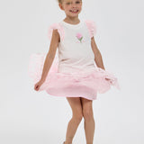 Choupette Charmin Decorated Set (Blouse And Skirt)