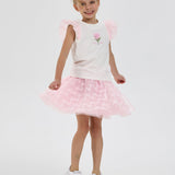 Choupette Charmin Decorated Set (Blouse And Skirt)
