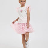 Choupette Charmin Decorated Set (Blouse And Skirt)