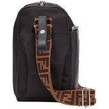 Fendi Black Leather Nylon Changing Bag