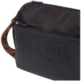 Fendi Black Leather Nylon Changing Bag