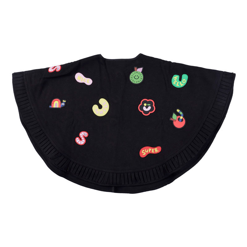 Cape With Alfabet Rubber Print