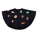 Cape With Alfabet Rubber Print