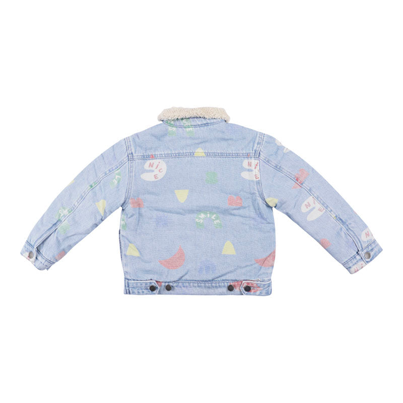 Motif Print Denim Jacket