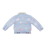 Motif Print Denim Jacket
