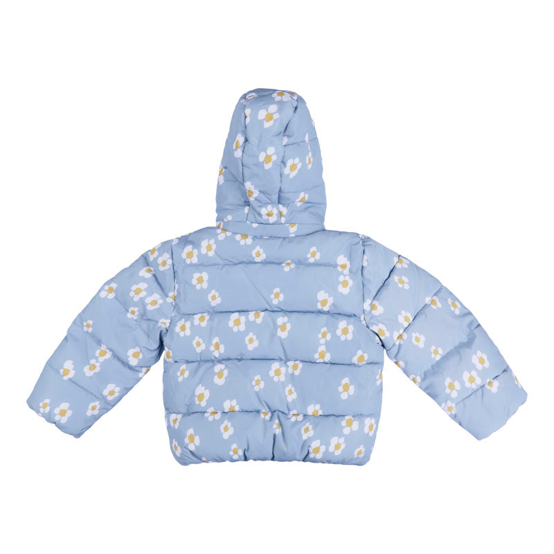 Daisies Print Puffer Jacket