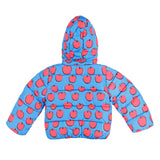 Apple Print Puffer Jacket
