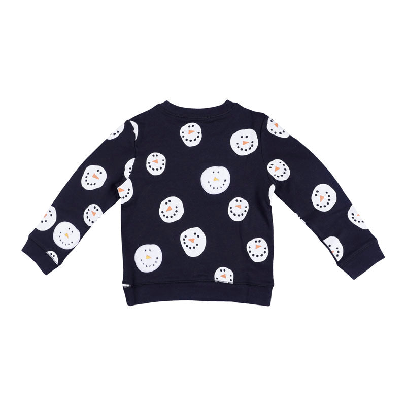 Black Cotton Snowman Tracksuit