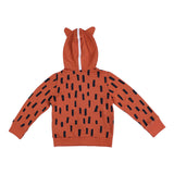 Orange Fox Zip-Up Hoodie