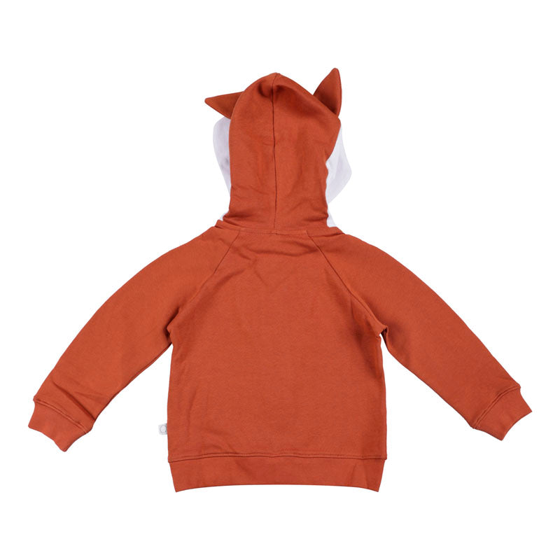 Brown Fox Zip-Up Sweatshirt