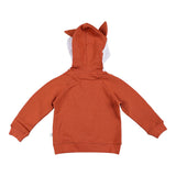 Brown Fox Zip-Up Sweatshirt