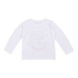 White Cotton Slogan T-Shirt