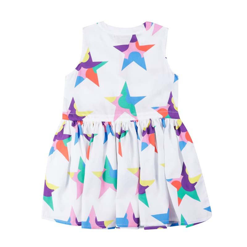 White Star Print Dress