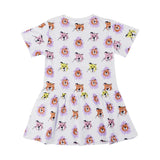 White Cotton Big Cat Dress