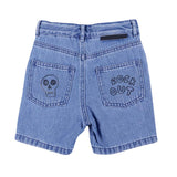 Playful Skeleton & Rock Music Print Shorts