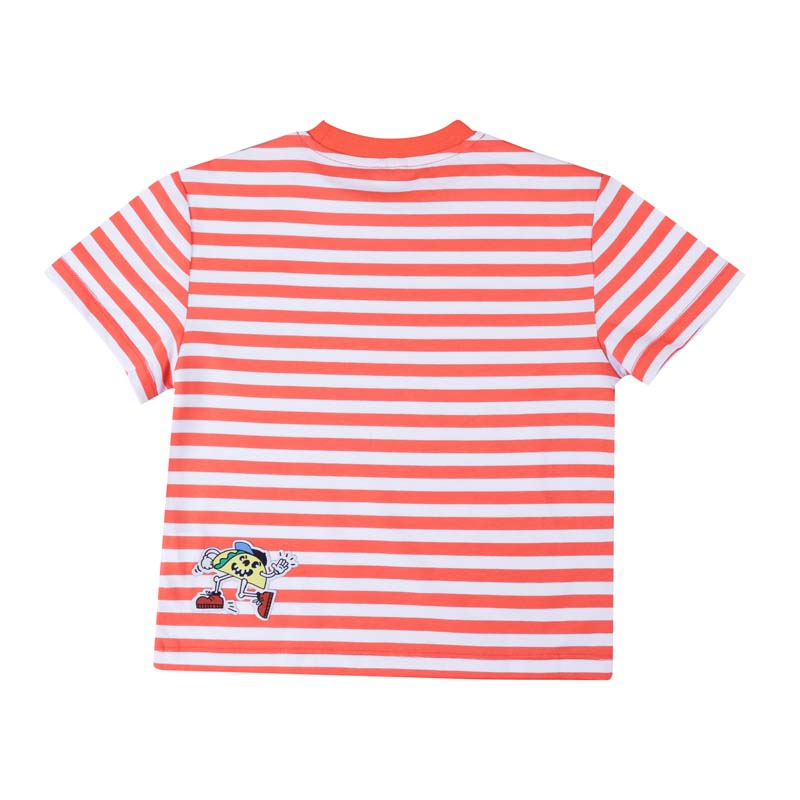 Striped Embroidered Popcorn T-Shirt