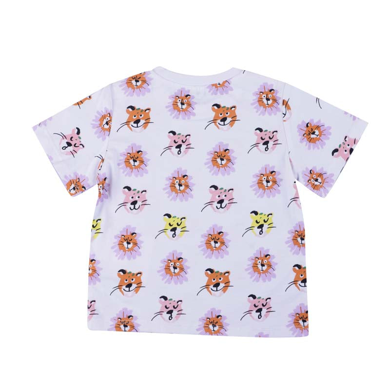 Colourful Big Cats Print T-Shirt