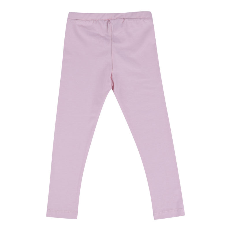 Girls Pale Pink Logo Leggings