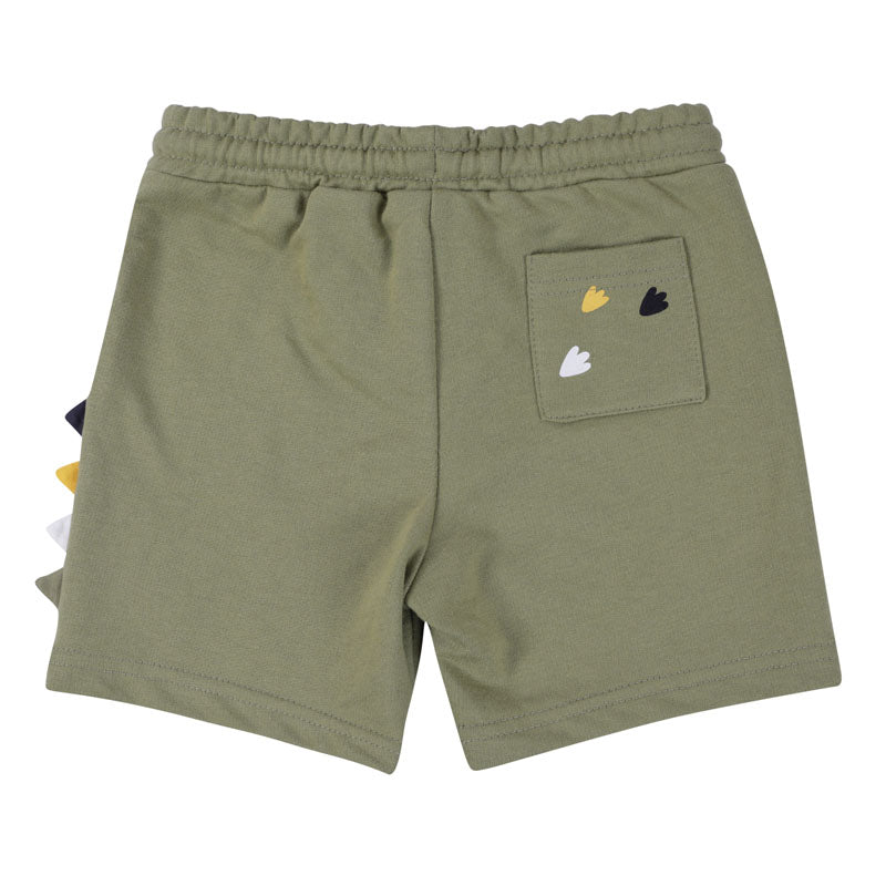 Green Dinosaur Cotton Shorts