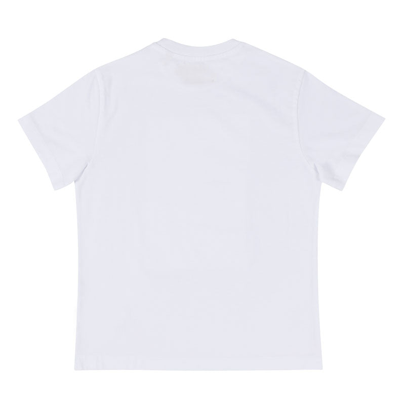 Boys White Graphic Print T-Shirts