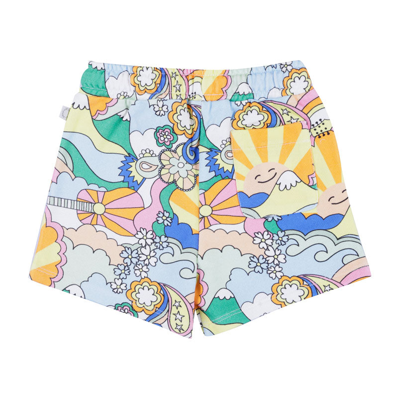 Ivory Colourful Jersey Shorts