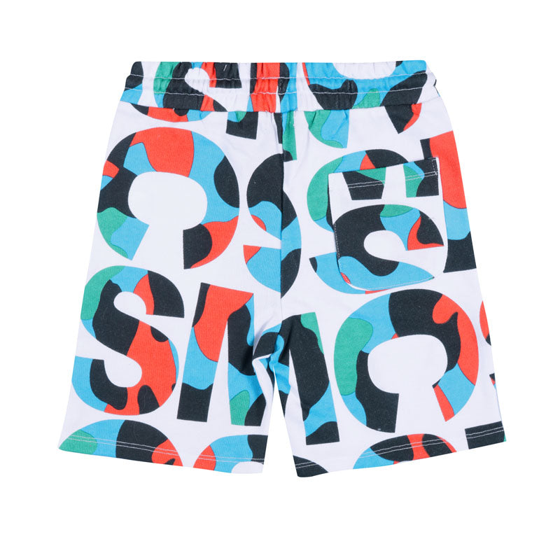 White Logo Shorts