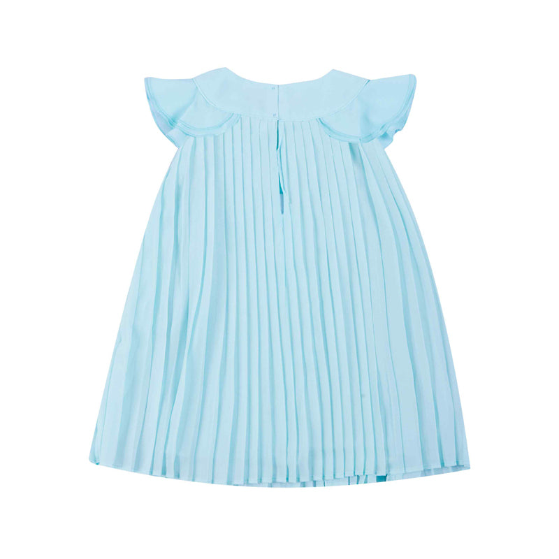Aqua Pleated Dress