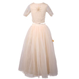 Rang Ivory Embellished Lehenga Set with Cape Jacket