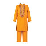 Rang Mustard Hand-Embroidered Kurta