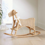 The Inside Project Rattan Rocking Horse For Babies And Todler