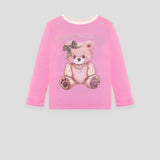 Choupette Teddy With Crystals Decorated Ls Tee