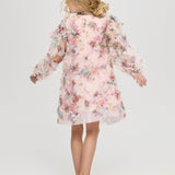 Textured dress, floral print(86)