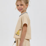 Choupette Pear Decorated Knitted Summer Set (T-Shirt And Skirt)
