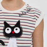 Choupette Catty Applique-Decorated T-Shirt