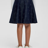 Choupette Denim Elastic Denim Skirt