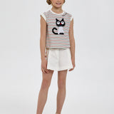 Choupette Catty Applique-Decorated T-Shirt