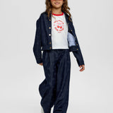 Choupette Navy Denim Bomber Jacket