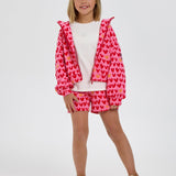 Choupette Heart Set Hoodie Jacket With Shorts