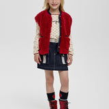 Choupette Burgundy Stylish Fur Vest