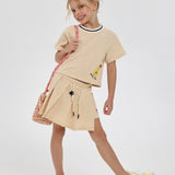 Choupette Pear Decorated Knitted Summer Set (T-Shirt And Skirt)