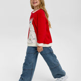 Choupette Red Decorated Sweater