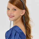 Choupette Elegant Blue Headband With Removable Chains