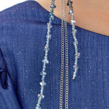 Choupette Elegant Blue Headband With Removable Chains