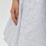 Choupette Jacquard Sequins Decorated Dress Ecru(104)