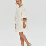 Choupette 3D Flowers White Cocktail Dress