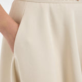 Choupette Creamy Elastic Band Long Skirt